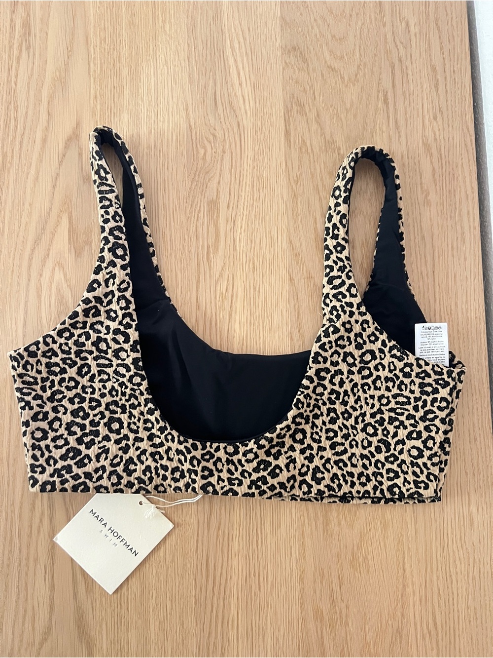 Mara Hoffman Lira Leopard Top + Goldie White Bottom Bikini Set XL - Picture 3 of 10